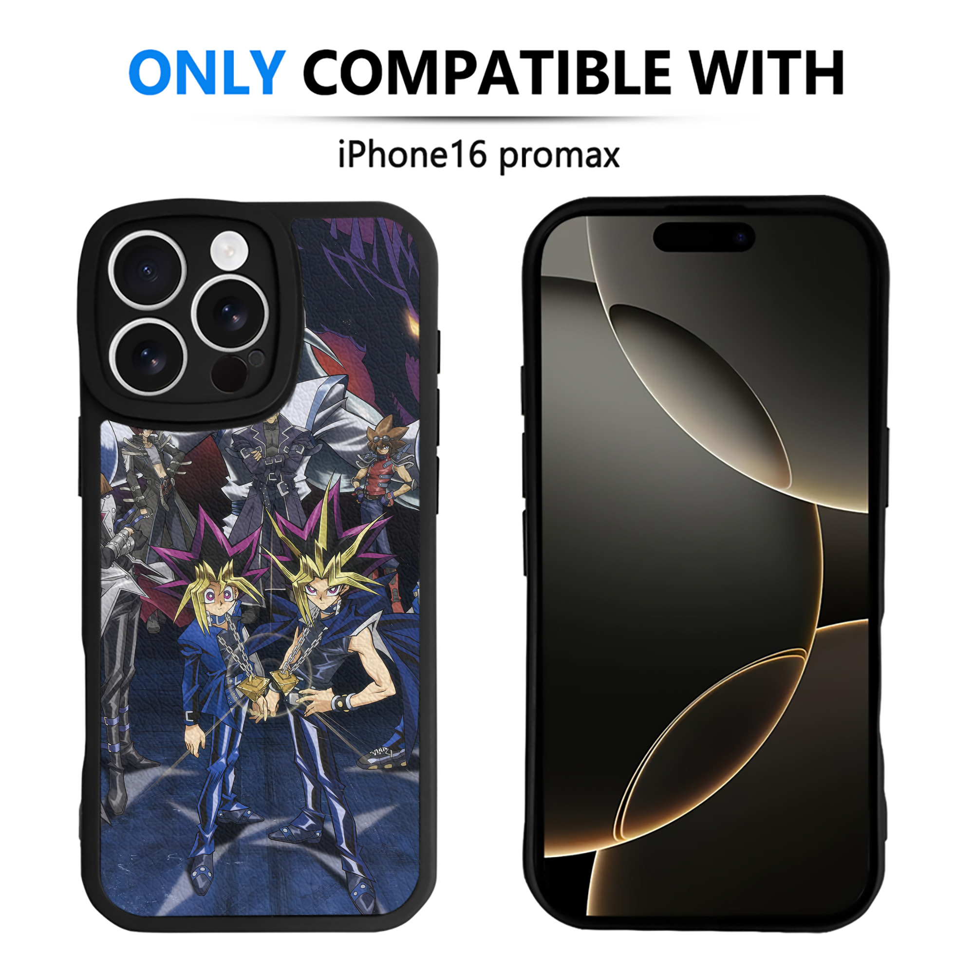 （画像用） 遊☆戯☆王 Yu-Gi-Oh! 【iPhone 16シリーズ対応】シリコンスマホケース（レザー調） 材質：シリコン